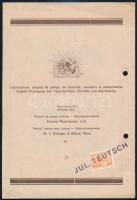1929 Jul. Teutsch brassói tűzoltó-felszerelések boltjának illusztrált prospektusa, 16p