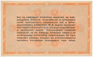 1946. 100.000.000AP T:III szép papír
Adamo P55