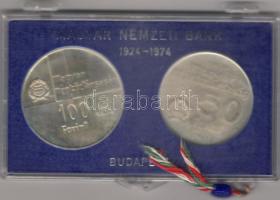 1974 50Ft+100Ft "M. N. B." ezüst tokban T:BU
