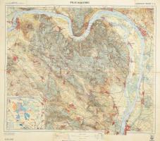 1928 Pilis Hegység, Kirándulók térképe, 2. szám, 1: 50.000, kiadja: Bp., M. Kir. Állami Térképészet, 67x76 cm