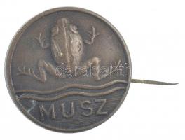 DN MUSZ (Magyar Úszó Szövetség) bronz lemezjelvény (21mm) T:2 hajlott tű