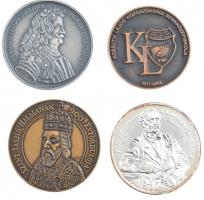 4xklf ezüstözött Br és Br emlékérem, közte "Rákóczi emlékére", "Szent László / Nagyvá...