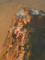 Mérey László. (A 20. század első felében alkotott. ): Fjord vitorlásokkal. Olaj, vászon, restaurált,...