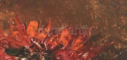 Hunyady István (1939 - ): Virágcsendélet. Olaj, vászon, jelezve jobbra lent: Hunyadi István. 80x60cm