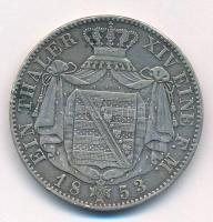 Német Államok / Szászország-Albertine 1853F Tallér Ag "II. Frigyes Ágost" T:2- ph., patina...