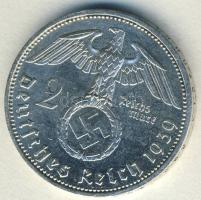 Német 3. Birodalom 1939A 2M Ag "Hindenburg" T:2/3