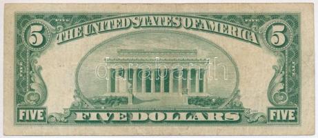 Amerikai Egyesült Államok 1953A 5$ "D 75033969 A" "Silver Certificate - kisméretű kék...