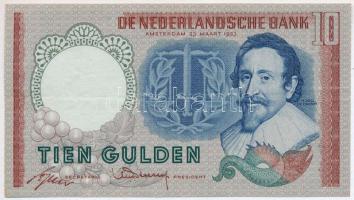 Hollandia 1953. 10G "BFB013165" T:III szép papír Netherlands 1953. 10 Gulden "BFB013165" C:F fine paper Krause P#85