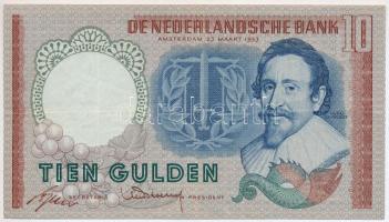 Hollandia 1953. 10G "BCB090840" T:III szép papír Netherlands 1953. 10 Gulden "BCB090840" C:F fine paper Krause P#85