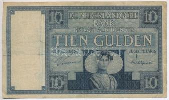 Hollandia 1931. 10G YO 075591 T:III folt Netherlands 1931. 10 Gulden YO 075591 C:F spot Krause P#43c