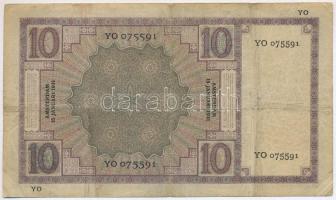 Hollandia 1931. 10G "YO 075591" T:III folt
Netherlands 1931. 10 Gulden "YO 075591&qu...