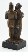 Marthosi Mórocz Dénes: Katona és asszony. Bronz. Jelzett. Műkő talapzaton. 23 cm (A művész a turáni ...