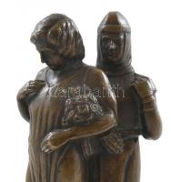 Marthosi Mórocz Dénes: Katona és asszony. Bronz. Jelzett. Műkő talapzaton. 23 cm (A művész a turáni ...