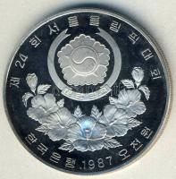 Dél-Korea 1987. 5000W Ag "Szöuli olimpia - stadion" T:PP