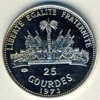 Haiti 1973. 25G Ag "Labdarúgó VB" T:PP