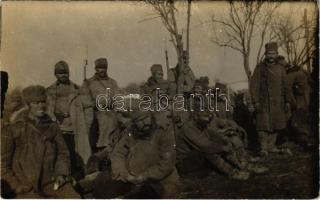 Osztrák-magyar katonák csoportja / WWI Austro-Hungarian K.u.K. military, group of soldiers. photo