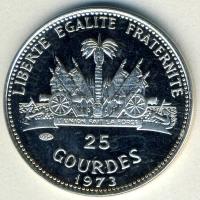 Haiti 1973. 25G Ag "Labdarúgó VB" T:PP