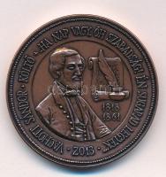 Szabó Imrefia Béla / Szabó Géza 2010. &quot;Vachott Sándor költő / Tisztelet az elődöknek - MÉE Gyöngyösi Csoport&quot; kétoldalas bronz emlékérem tanúsítvánnyal (42,5mm) T:1