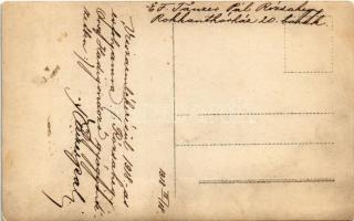 1918 Rózsahegy, Ruzomberok; Országos Hadigondozó gyógyintézet, katonák csoportja / WWI Austro-Hungar...