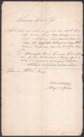 1863 Győr, Révfalu, járásbírósági bírónak címzett irat 30+6 kr okmánybélyeggel