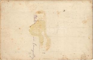 Osztrák-magyar katonai zenekar / WWI Austro-Hungarian K.u.K. military band. photo (ragasztónyom / gl...