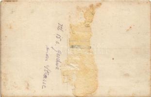 Itl. 15c. Geschütz an der Strasse / WWI Austro-Hungarian K.u.K. military, captured Italian cannon. p...