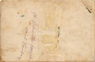 Verbranntes Aeroplan / WWI Austro-Hungarian K.u.K. military, destroyed aircraft. photo (ragasztónyom...