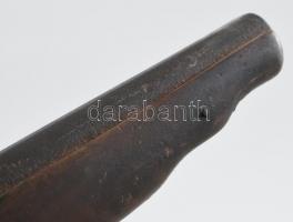 Régi pisztoly, fa és fém, h: 36cm