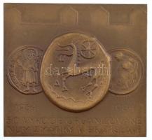 Drahomír Zobek (1952-) 50. Vyrocie organizovanej numizmaticky v Bratislave bronz emlékérem (70x64mm) T:1-