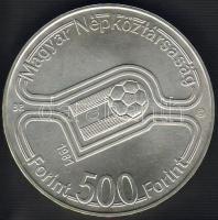 1982  500Ft "Labdarugó V.B." ezüst tokban T:BU