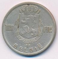 Belgium 1949. 100Fr Ag T:2- Belgium 1949. 100 Francs Ag C:VF
Krause KM# 139