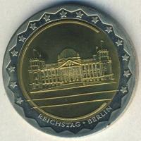 NSZK / Magánkiadás "Egységes pénz (Euro) - Reichstag/Berlin" bimetál emlékérem T:1