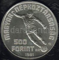 1981  500Ft "Labdarugó V.B." ezüst tokban T:BU