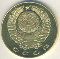 Szovjetunió / Magánkiadás 1991. "Szentpétervár - Nagy Péter" aranyozott kétnyelvű (orosz-német) emlékérem T:BU