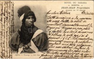 1902 Algérie. Touareg / Algerian folklore, Tuareg man (EK)