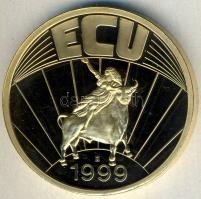 Írország / Magánkiadás 1999. ECU aranyozott bicolor emlékérem T:PP