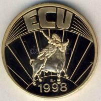 1998. Finnország / Magánkiadás ECU aranyozott bicolor emlékérem T:PP