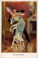 Es war einmal / Lady art postcard, romantic couple. M. Munk Wien Nr. 1087. (EK)