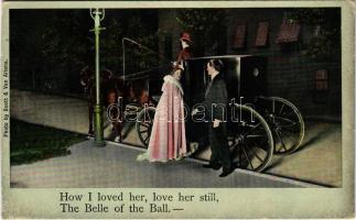 1908 How I loved her, lover still, The Belle of the Ball romantic couple. Photo by Scott & Van Altena. Theodor Eismann, Leipzig and New York Illustrated Song Serie No. 1823/4. (vágott / cut)