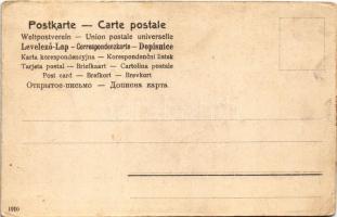 Art Nouveau lady art postcard. litho (EK)