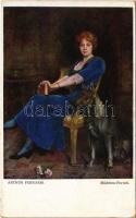 1916 Mädchen-Porträt / Lady art postcard. Galerie Wiener Künstler Nr. 466. W.R.B. & Co. s: Arthur Ferraris (EK)
