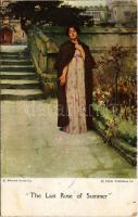 1916 The Last Rose of Summer Lady art postcard. Edward Gross Co. (fa)