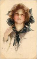 1914 Happiness Lady art postcard. Reinthal & Newman No. 373. s: Philip Boileau (EK)
