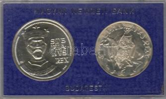 1981 50Ft+100Ft "Szt. István" ezüst tokban T:BU