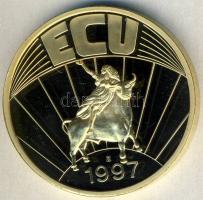 1997. Franciaország / Magánkiadás ECU aranyozott bicolor emlékérem T:PP