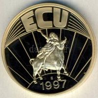 Olaszország / Magánkiadás 1997. ECU aranyozott bicolor emlékérem T:PP