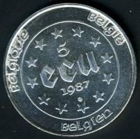 Belgium 1987. 5Ecu Ag "Római szerződés 30. évfordulója" T:2