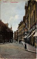 1914 Kladno, Jungmann Gasse, Strojní prazírna kávy / street, shops, cafe (EK)