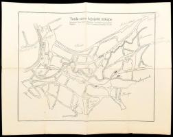 Torda város legújabb térképe, nyomtatta: Füssy József, szakadással, 37×47 cm