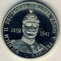 NSZK / Magánkiadás 1991. "II. Vilmos császár" újezüst emlékveret T:PP tanúsítvánnyal